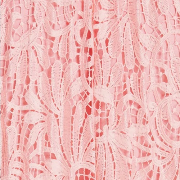 NWT SELF-PORTRAIT Floral Lace Sleeveless Midi Dress In Pink size 10 - Picture 6 of 10